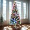 4ft Fiber Optic Christmas Tree with 120 LED Lights and Metal Stand